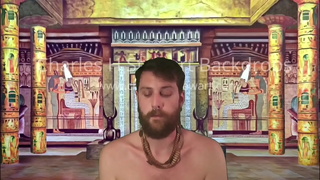 Egyptian milks the Pharoah's prostate and gets covered in cum
